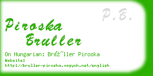 piroska bruller business card